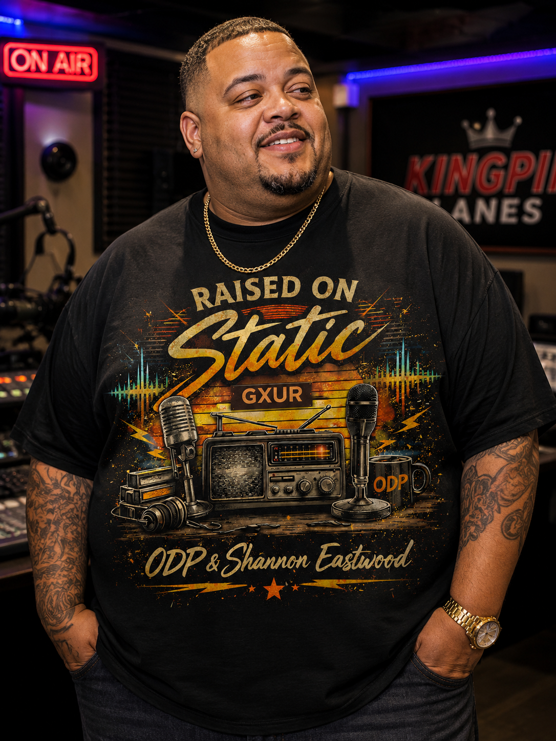 GXUR Radio “Raised on Static” Tee