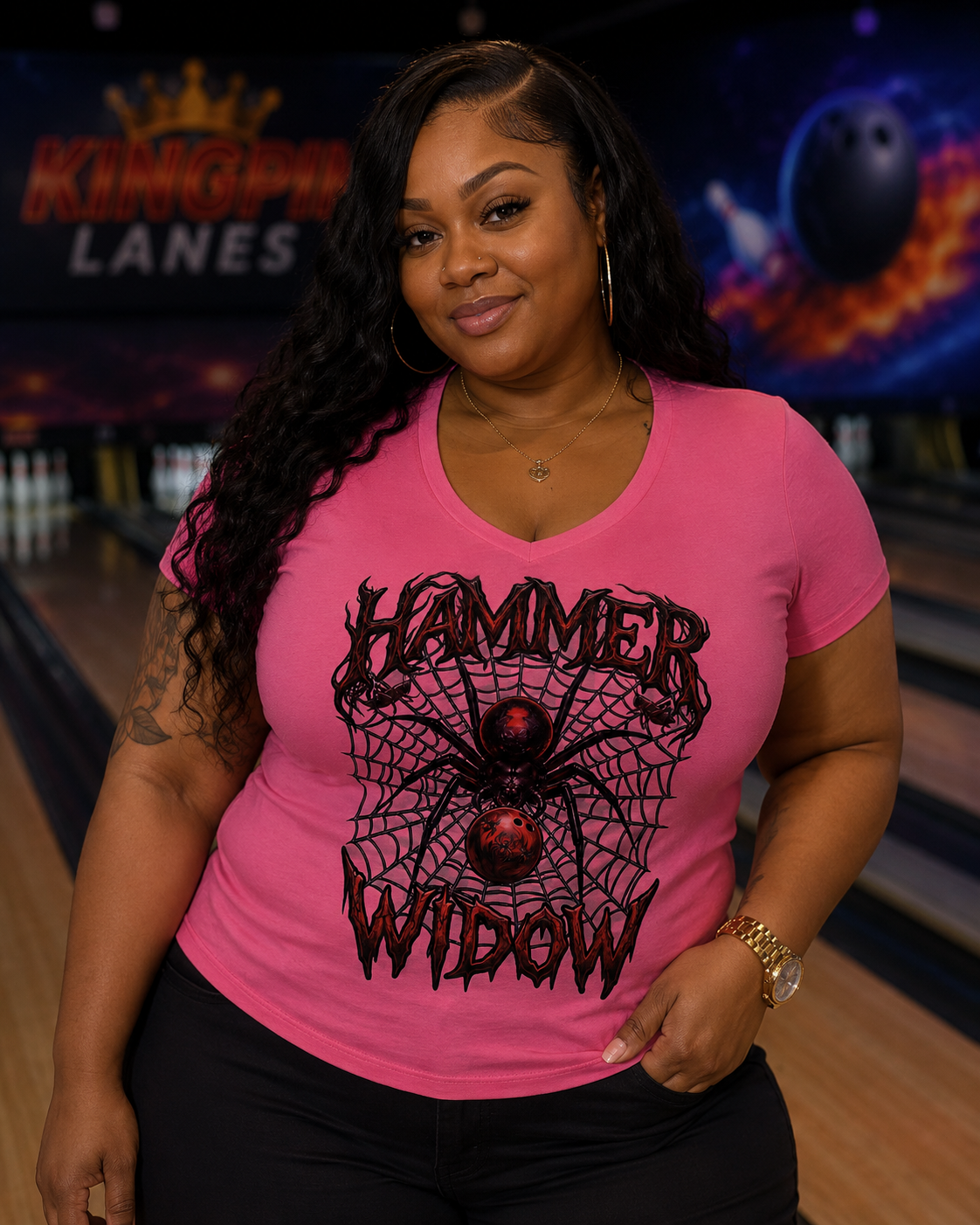 Hammer Widow “Own The Lane” Bowling Tee